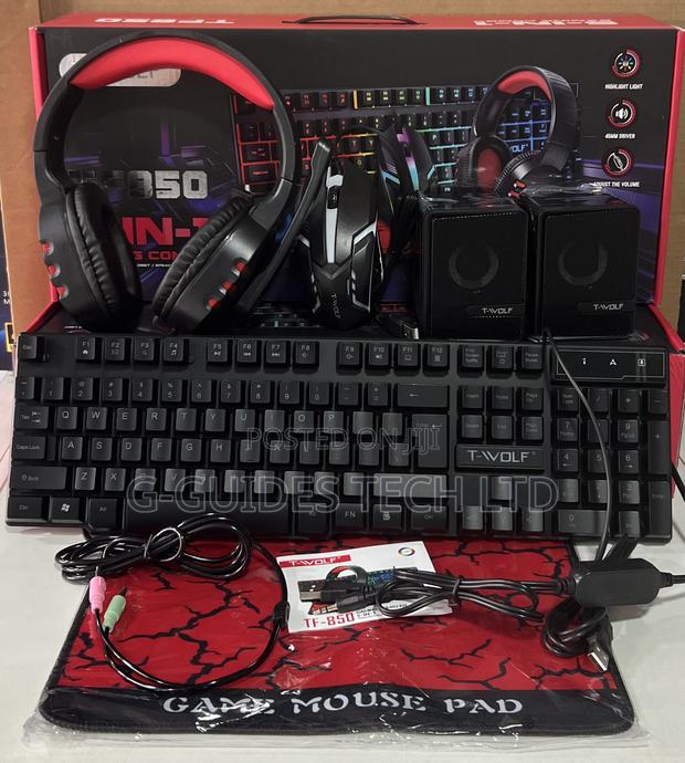 T-wolf Tf850 5-in-1 Gaming Combo Keyboard/ Mouse/ Headset/ Speaker · Photo 2