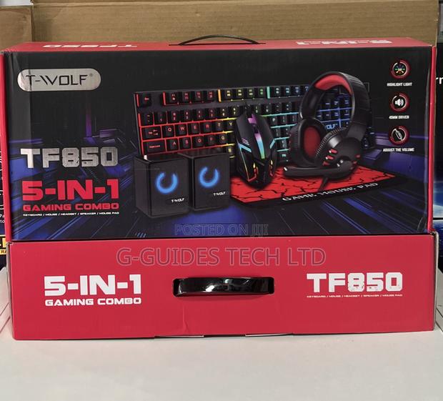T-wolf Tf850 5-in-1 Gaming Combo Keyboard/ Mouse/ Headset/ Speaker · Photo 1