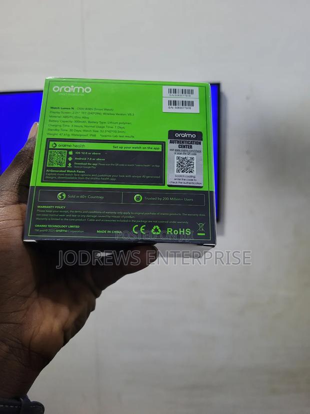 Oraimo Watch Lumos N 2.01" Hd Display Ip68 Smart Watch · Photo 3