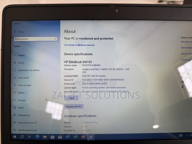 Laptop HP EliteBook 840 G2 8GB Intel Core i7 HDD 500GB · Photo 7