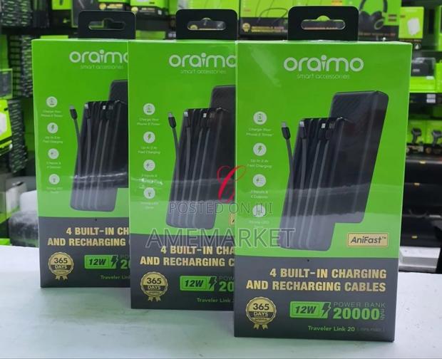 Oraimo Power Bank 20,000mah 12w - Opb-P5201 Traveler Link 20 · Photo 1
