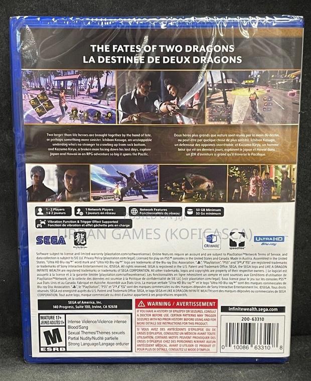 Like a Dragon Infinite Wealth Ps5 Sealed · Photo 2