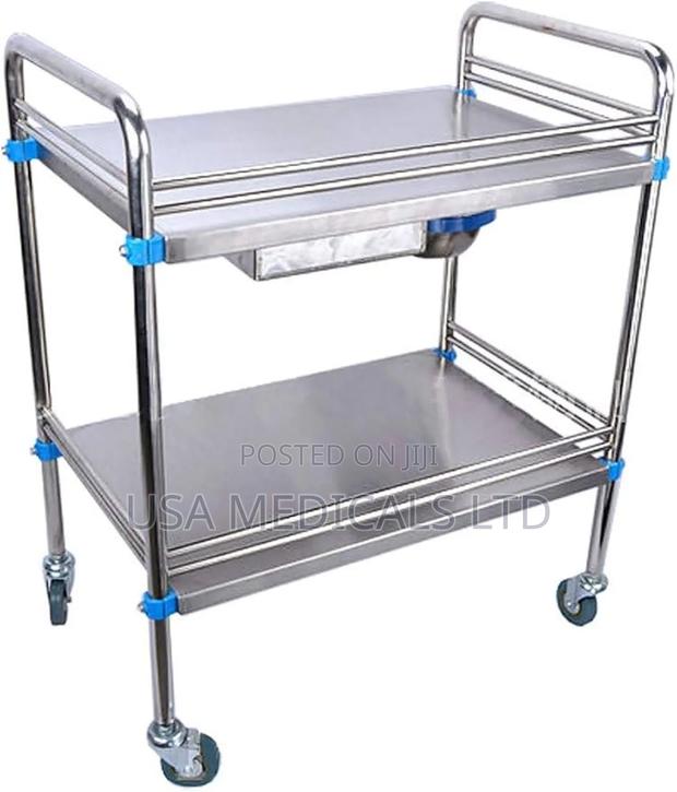 Medicine Trolley Stainless Steel Two Steps · Photo 2