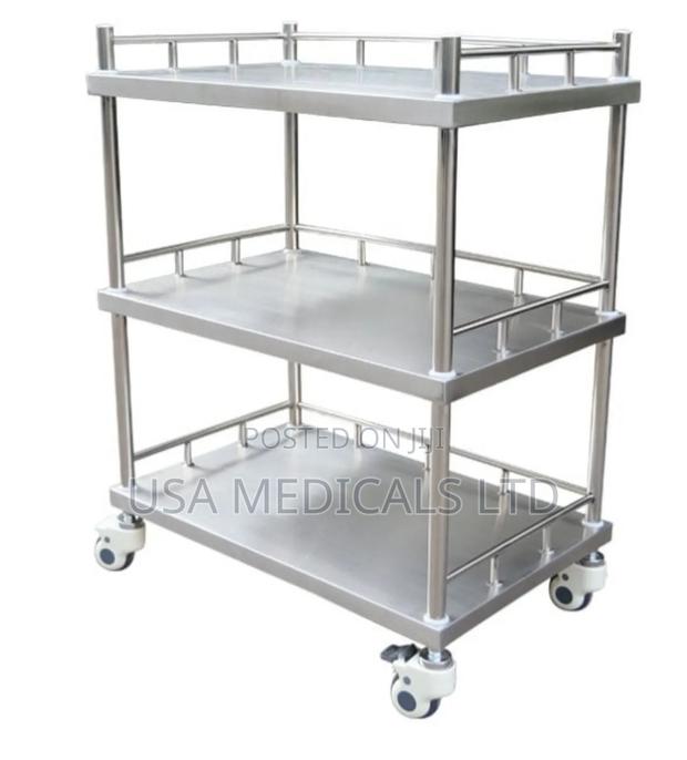Medicine Trolley 3 Layer Stainless · Photo 1