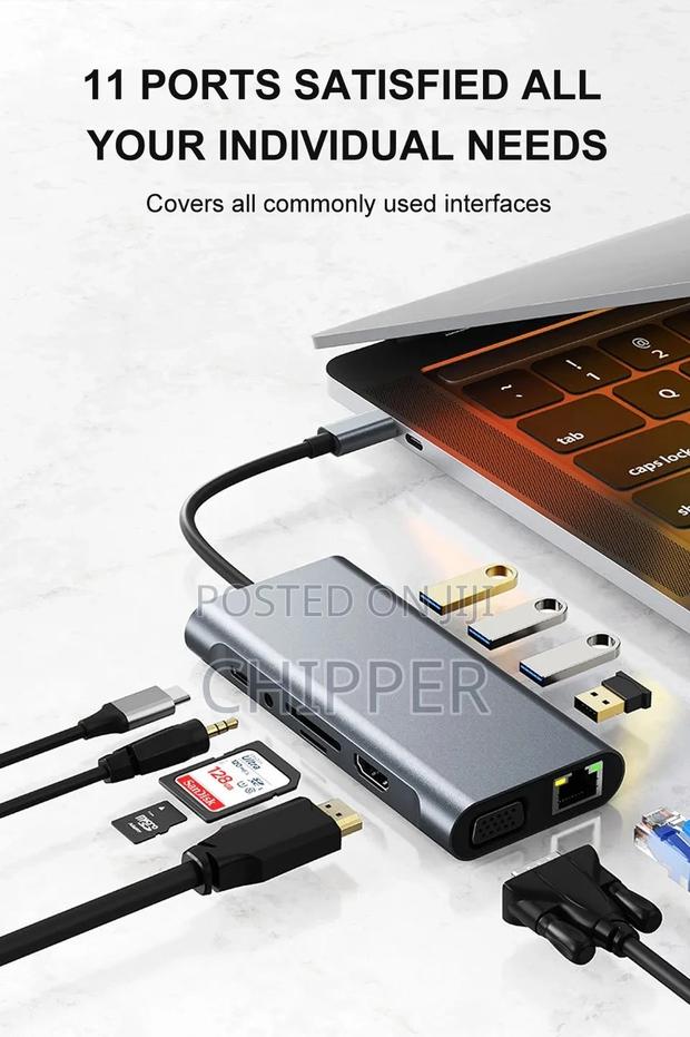 11 Ports Type C Adapter Hub / Docking Station · Photo 1