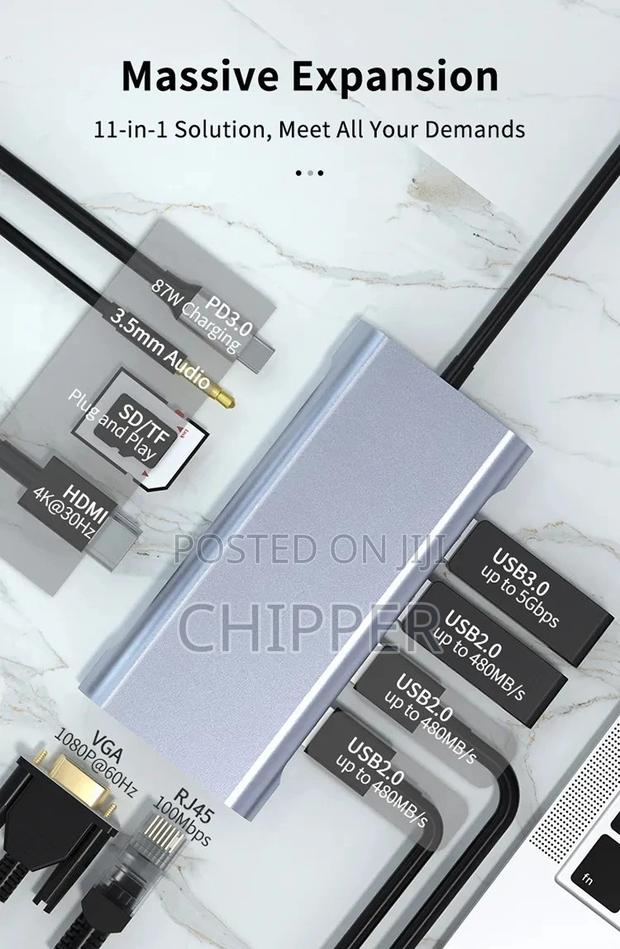 11 Ports Type C Adapter Hub / Docking Station · Photo 2
