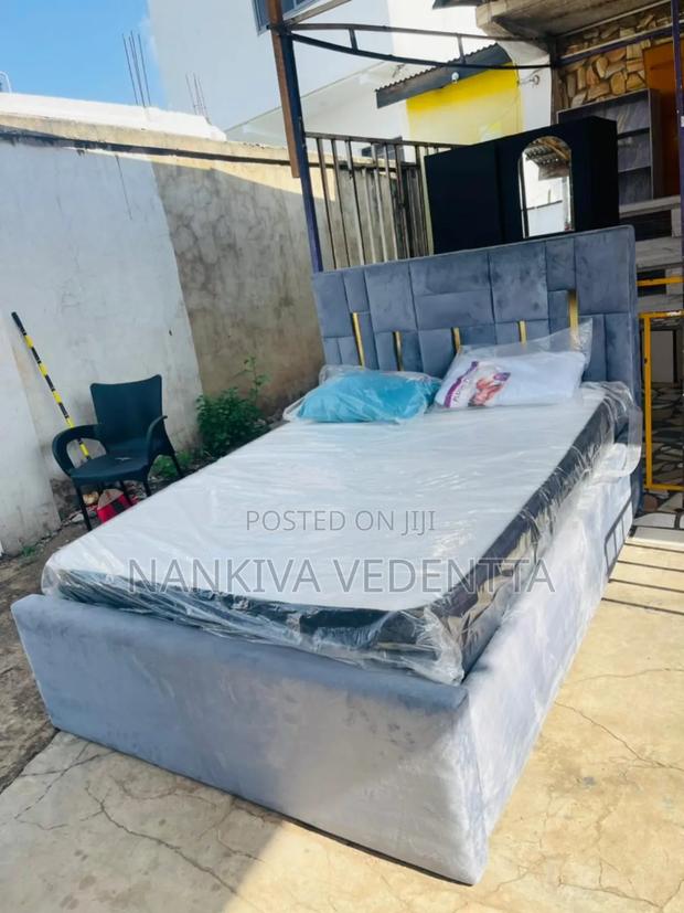 Design Fabric Bedframe With Mattress · Photo 1