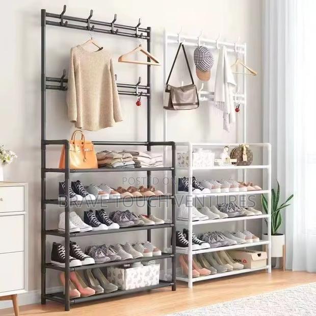 5-Tier Shoe Bag Rack With Hanging Hooks · Photo 1