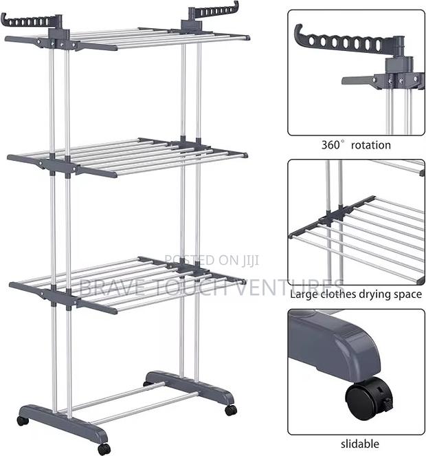 Multifunctional Floor Standing Cloth Drying Rack · Photo 2