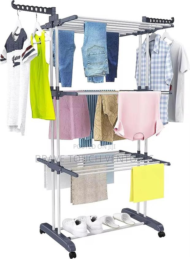 Multifunctional Floor Standing Cloth Drying Rack · Photo 1