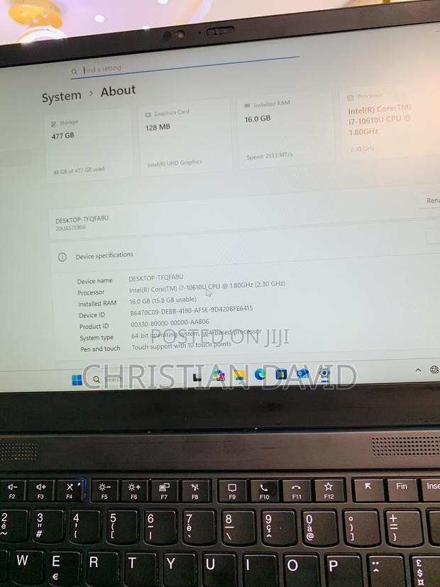 Laptop Lenovo ThinkPad X1 Carbon 16GB Intel Core I7 SSD 512GB · Photo 5