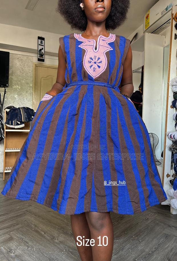 Blue and Brown Smock Dress · Photo 1