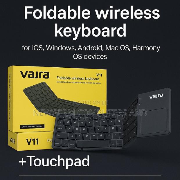 Foldable Bluetooth Keyboard With Touchpad Rechargeable · Photo 1