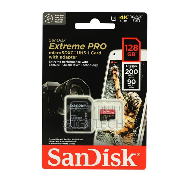 Sandisk Extreme Pro 128gb 200mbps Micro Sd Card · Photo 1