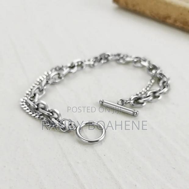 Double Strand Black and Silver Bracelet · Photo 3