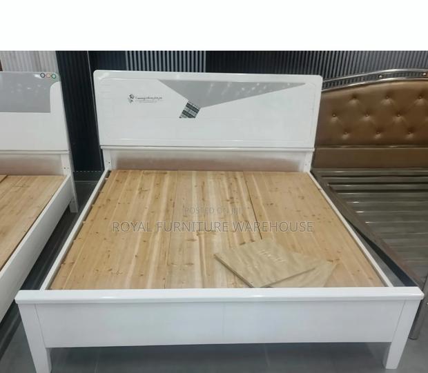 Modern White Double Size Wooden Bed Frame · Photo 1