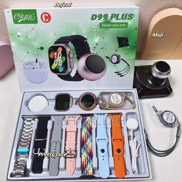 D99 Plus Smart Watch, Speaker, Pods , 7 Straps · Photo 3