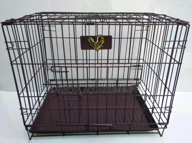 Dog Foldable Metallic Cage 24 Inches · Photo 1