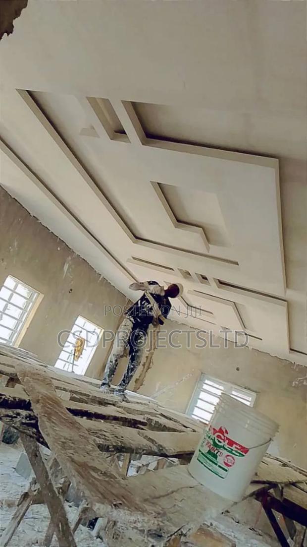 Pop Ceiling Painting,Wall Skimming,Tv Stand Design · Photo 1