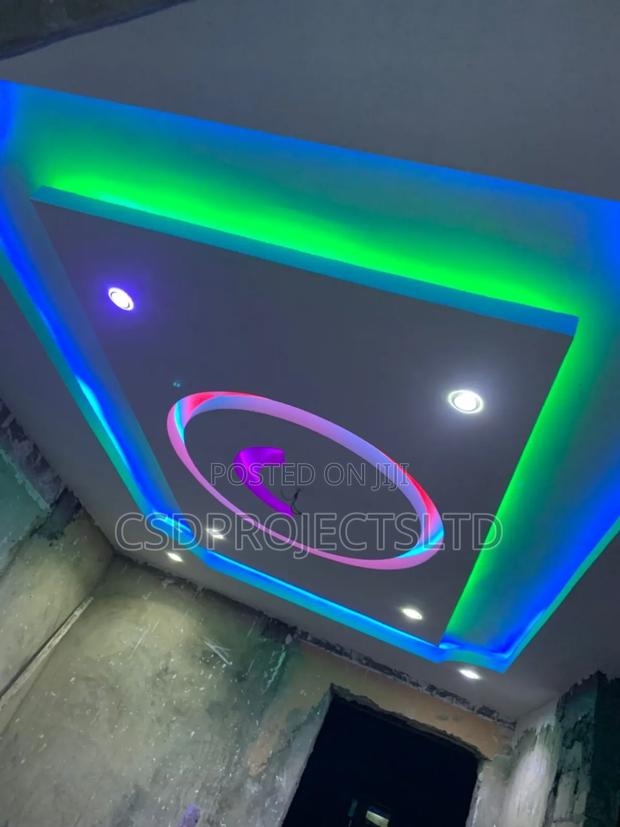 Pop Ceiling Painting,Wall Skimming,Tv Stand Design · Photo 3