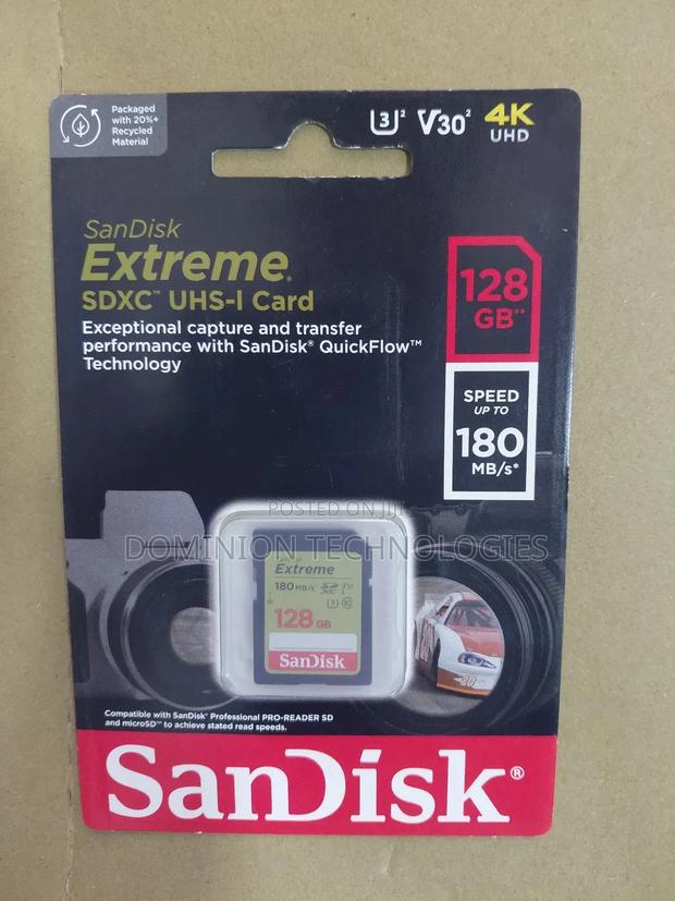 Sandisk Extreme Sdxc Uhs-i 128gb Card · Photo 1
