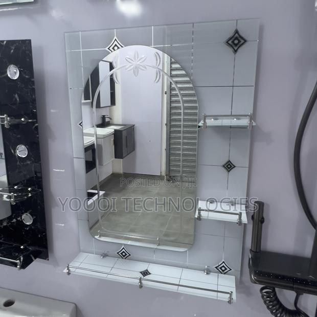 70x50 Bathroom Mirror With Racks · Photo 1
