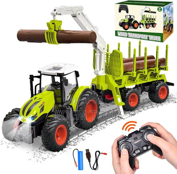 Wood Transport Truck- Remote-Control Tractor Toy Set · Photo 2