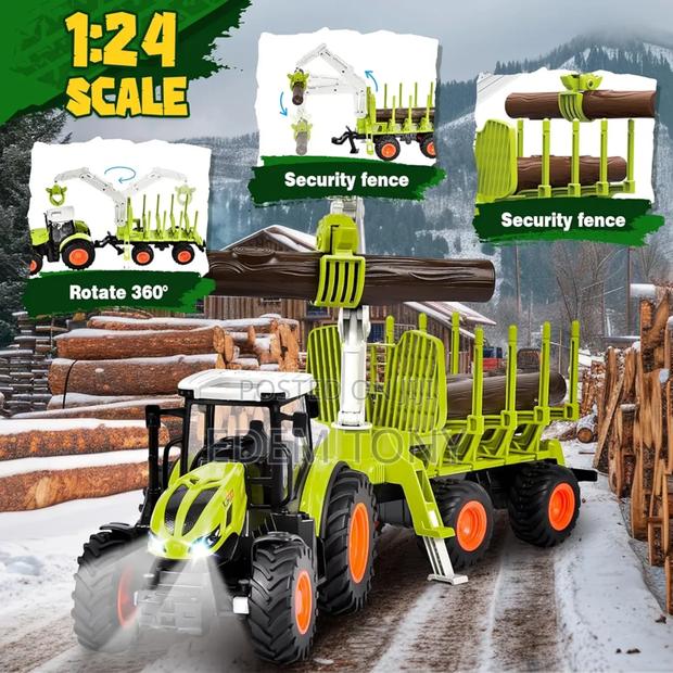 Wood Transport Truck- Remote-Control Tractor Toy Set · Photo 4