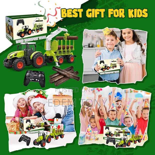 Wood Transport Truck- Remote-Control Tractor Toy Set · Photo 5