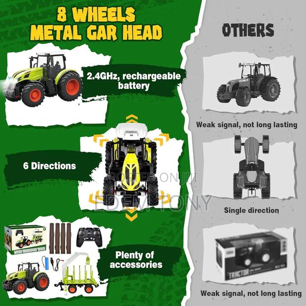 Wood Transport Truck- Remote-Control Tractor Toy Set · Photo 6