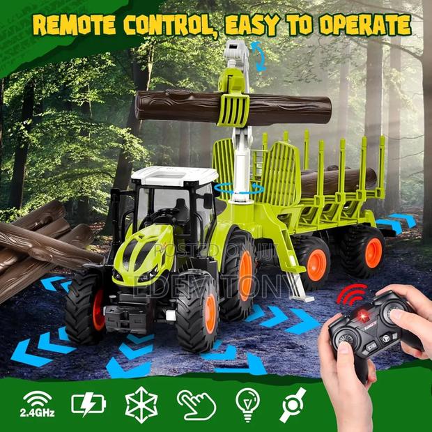 Wood Transport Truck- Remote-Control Tractor Toy Set · Photo 8