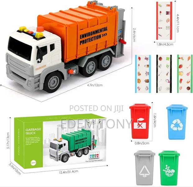 Friction-Powered Toy Sanitation Truck Designed for Kids · Photo 3