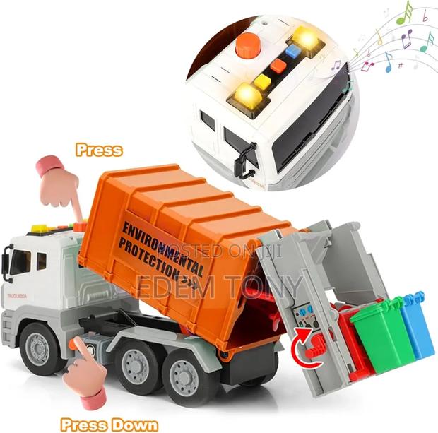 Friction-Powered Toy Sanitation Truck Designed for Kids · Photo 8