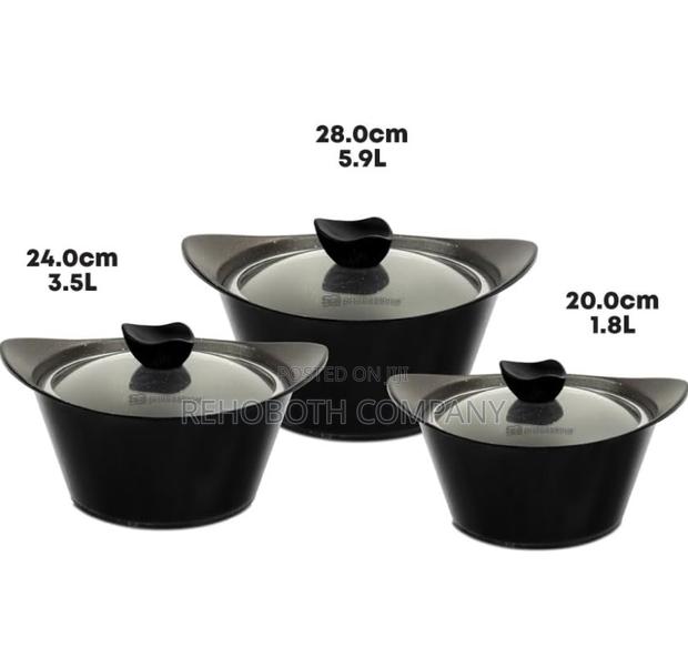Sq Professional Caia Marbell Die-Cast Stockpot Non-Stick Coating 3pc · Photo 1