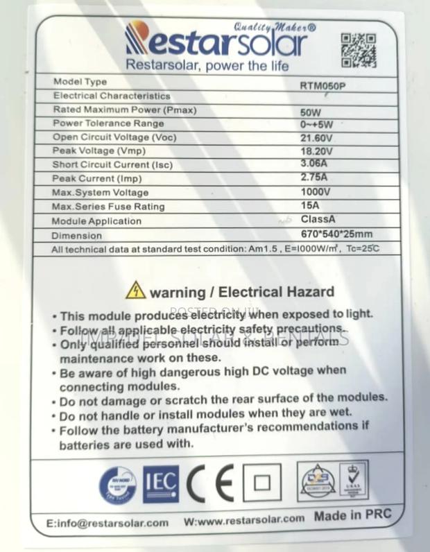 50watts Poly Solar Panel · Photo 2