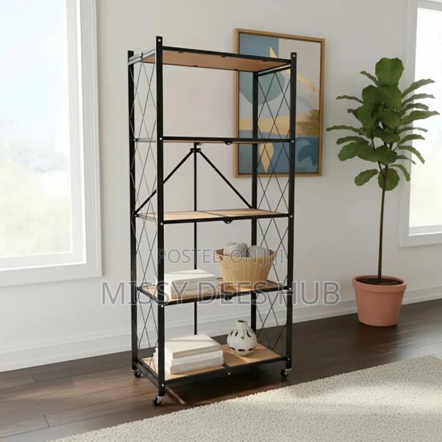 Wooden Shelves Foldable Rack · Photo 1