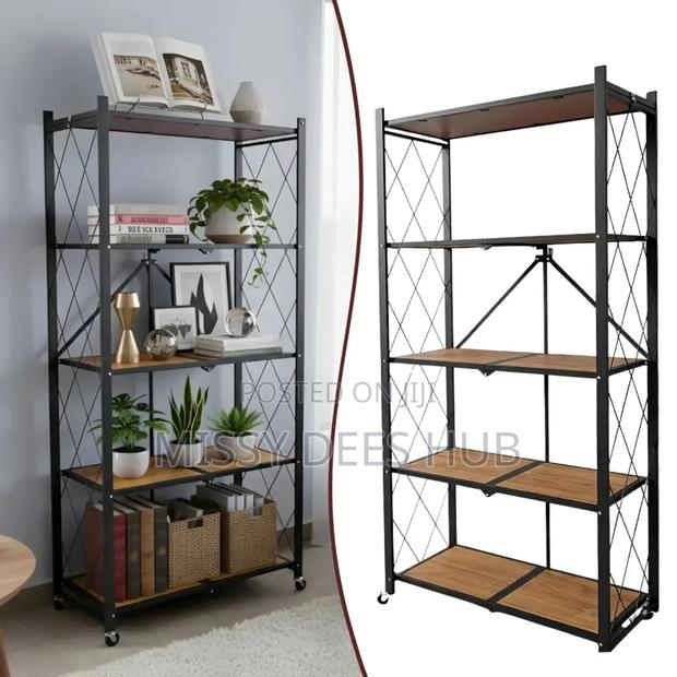 Wooden Shelves Foldable Rack · Photo 2