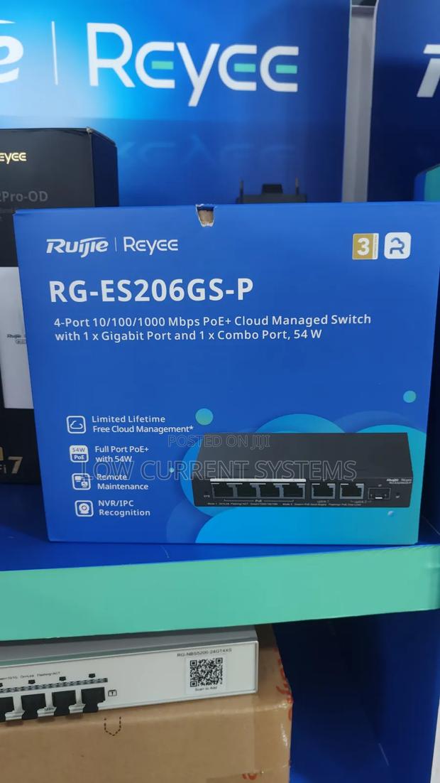 Ruijie Rg-Es206gs-P Poe+ Switch Cloud Managed 54w Gigabit Switch · Photo 1