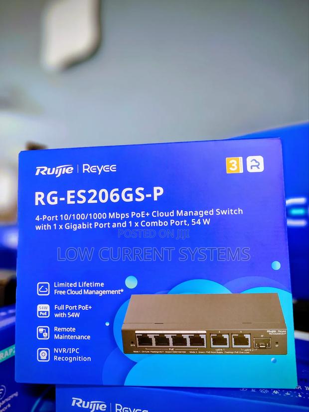 Ruijie Rg-Es206gs-P Poe+ Switch Cloud Managed 54w Gigabit Switch · Photo 2