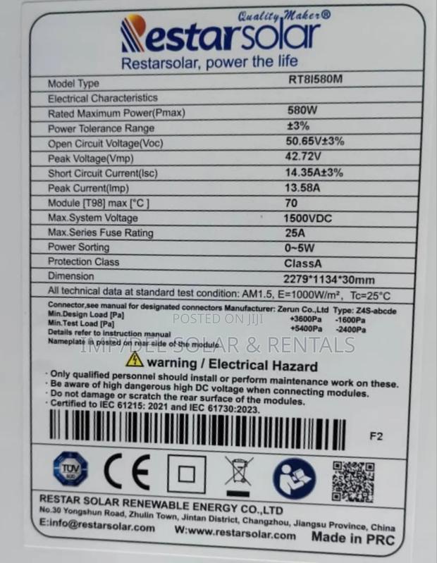 580w Solar Panel Mono · Photo 4