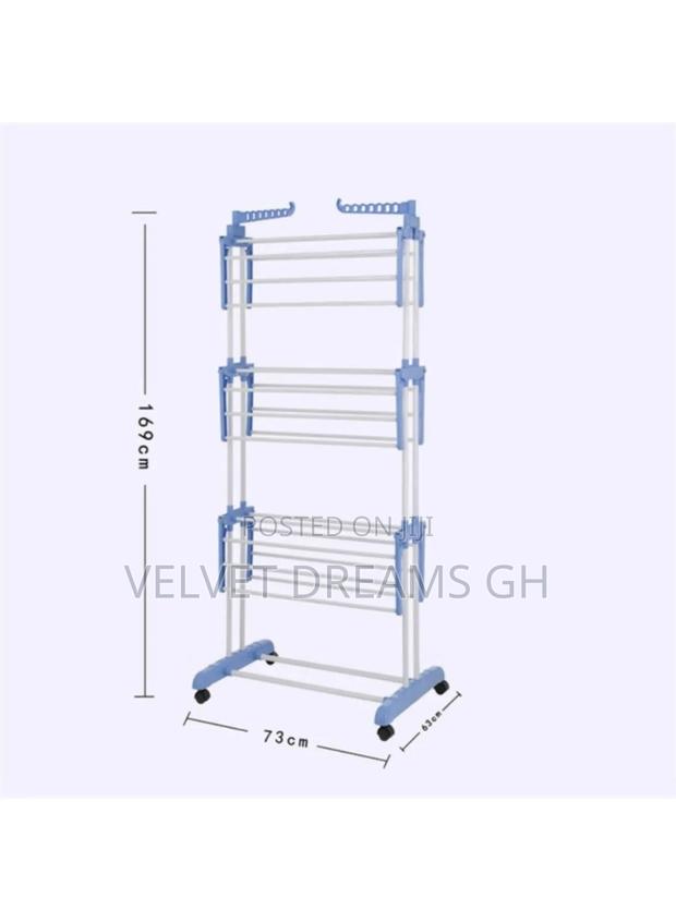 3-Layer Foldable Portable Practical Clothes Drying Rack · Photo 5