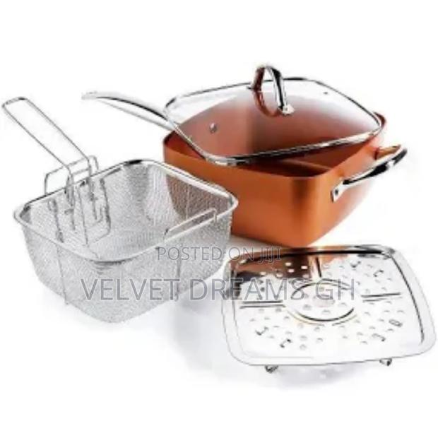 Durable Copper Pan With Frying Basket Less Oil. · Photo 4