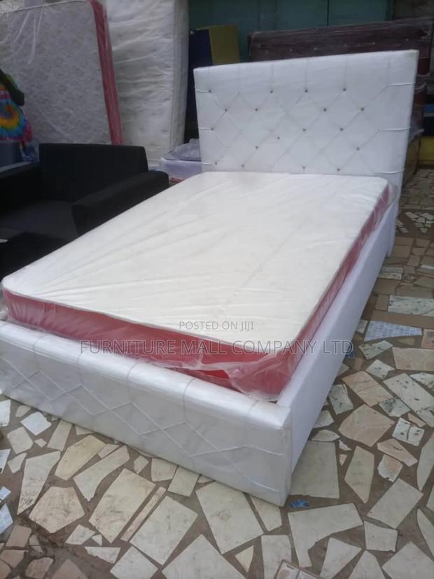 White Double Bed Ith Mattress Available as Seen Free Deliv · Photo 1