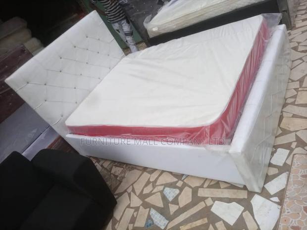 White Double Bed Ith Mattress Available as Seen Free Deliv · Photo 2