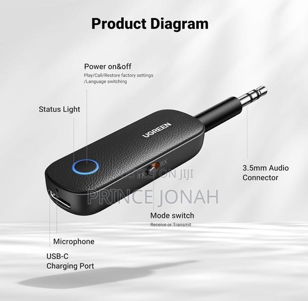 Ugreen Bluetooth Transmitter Receiver Wireless Aux Adapter for Tv, Car · Photo 5