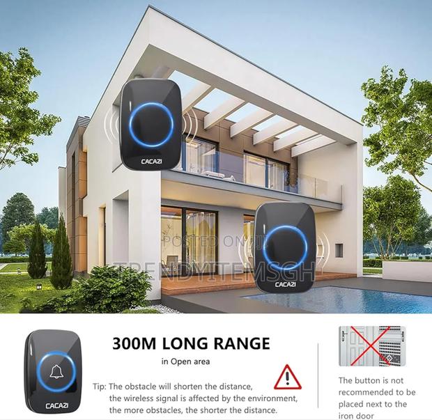 300m Wireless Doorbell Chime Kit 2 Transmitter With 2 Plug-in Receiver · Photo 3