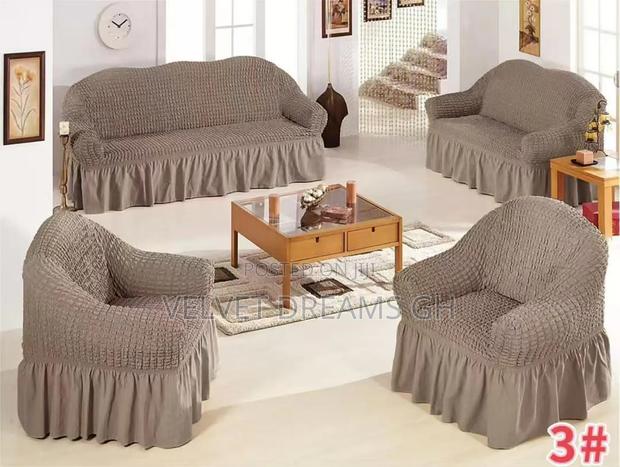 Home Stretch Sofa Cover, Skirt-Style Sofa Protector, · Photo 1