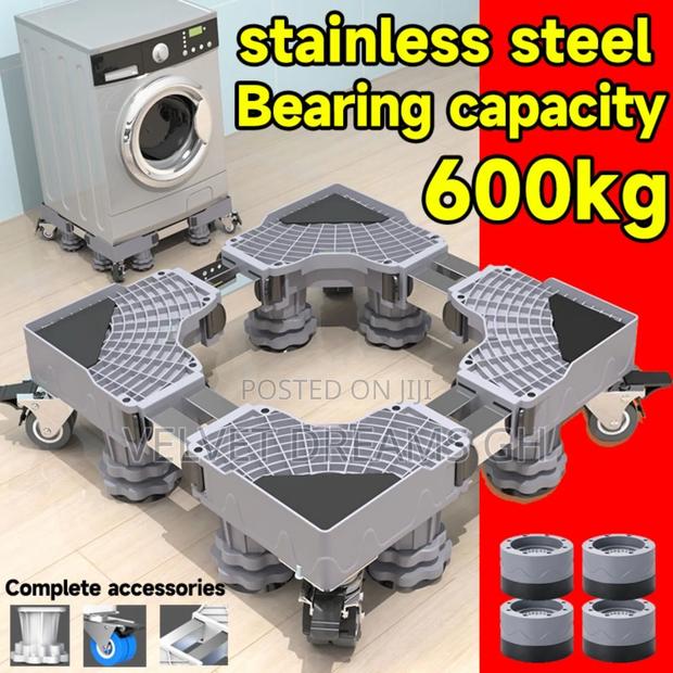 Adjustable Fridge Washing Machine Stand – Strong Durable · Photo 5