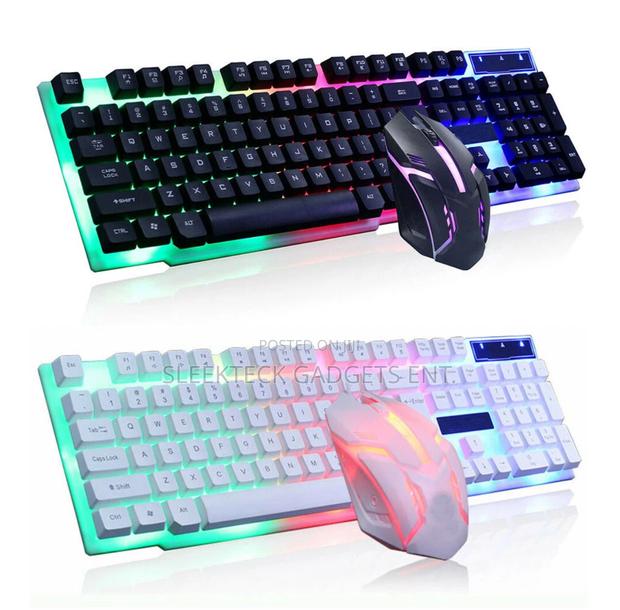 T6 Computer Desktop Gaming Keyboard Mouse Mechanical Led Light Backlit · Photo 1