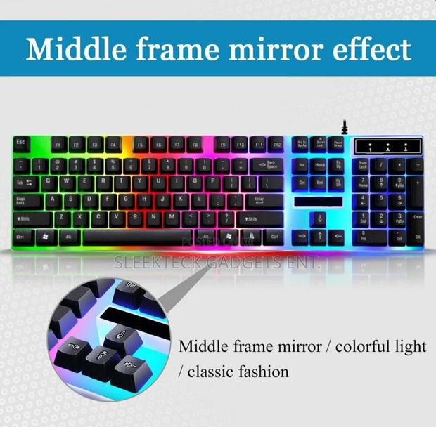 T6 Computer Desktop Gaming Keyboard Mouse Mechanical Led Light Backlit · Photo 2